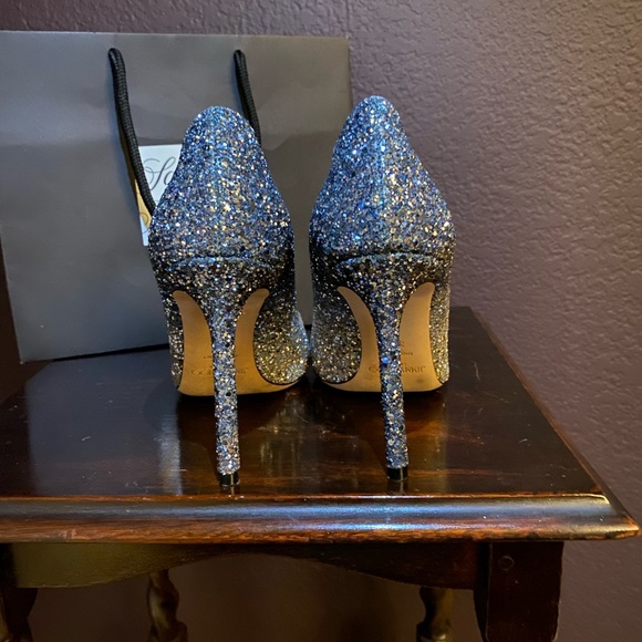 Silver Ombre Jimmy Coo heels - Picture 3 of 4